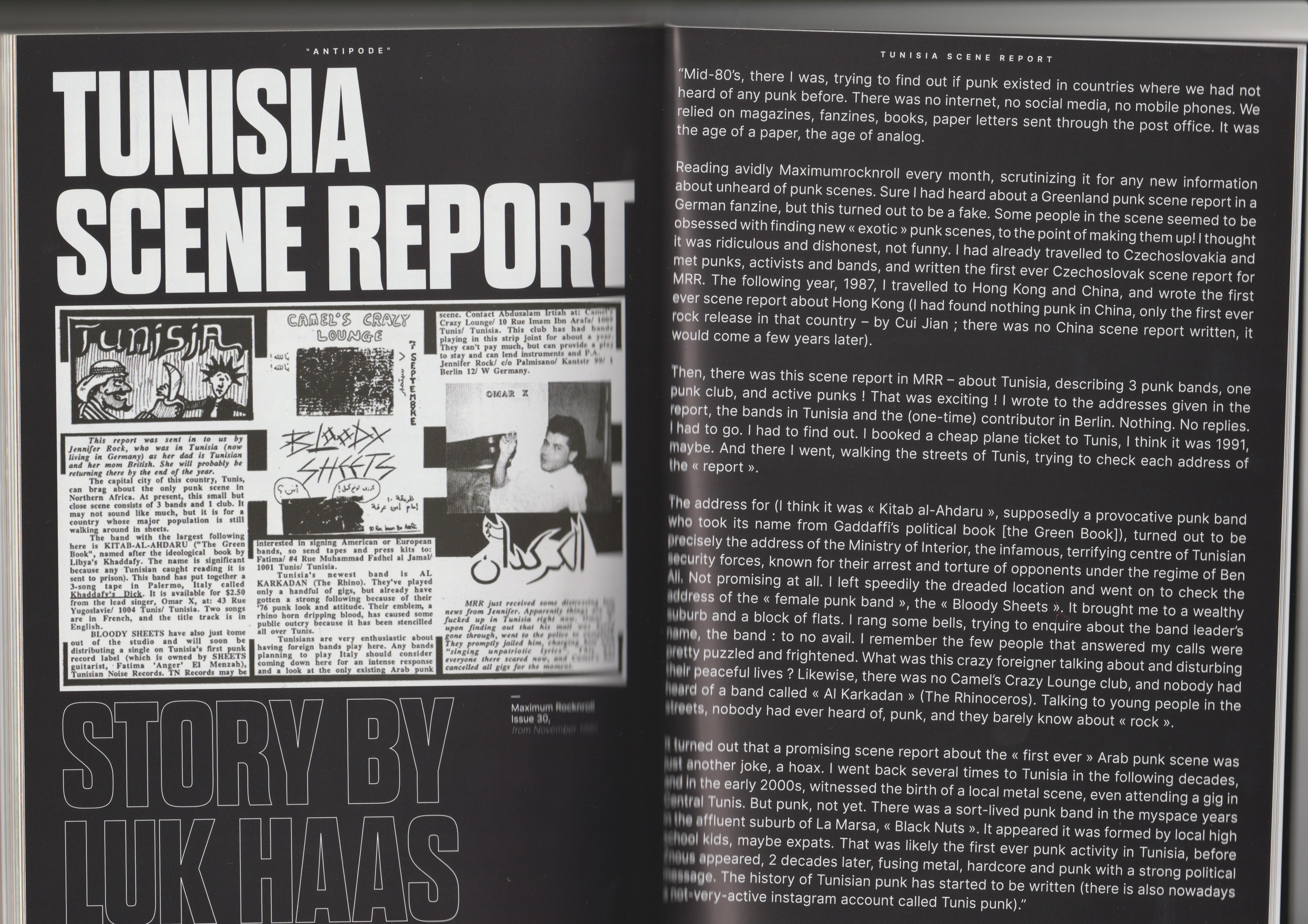 An image of a Tunisia Scene Report from Antipode issue number one